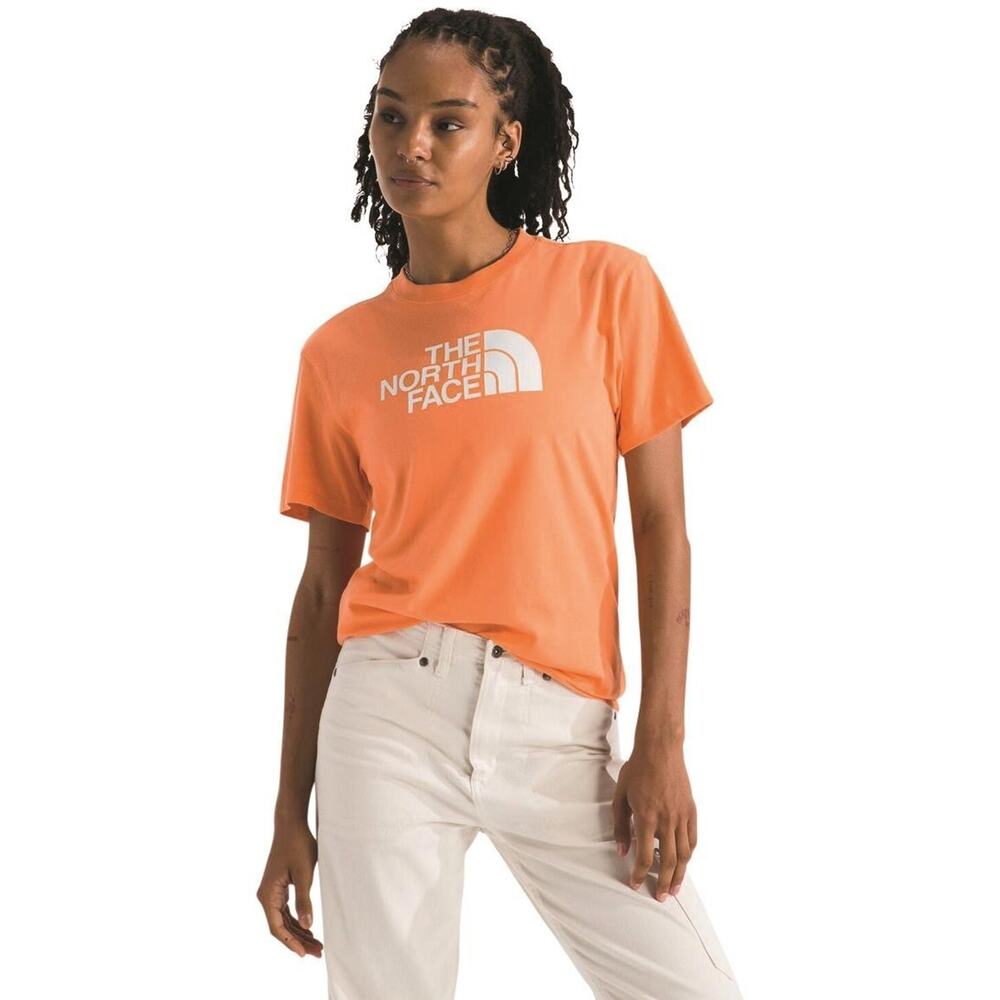 Half Dome Short-Sleeve T-Shirt for Ladies, Papaya & TNF White Med